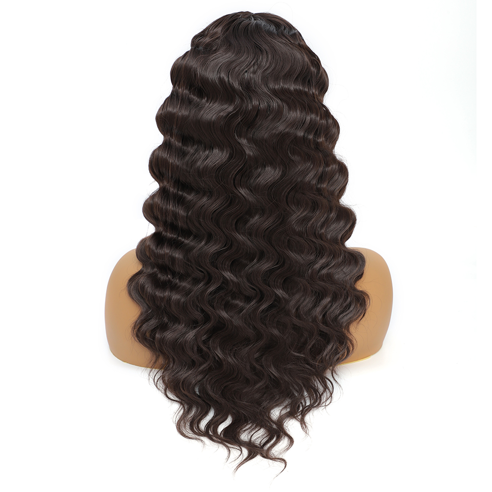Costomized Wholesale Bulk Sale Manufacturer High Quality 13*4*1 Lace Front wig 100% Human Hair Deep Wave Wig with Baby Hair Wigs - Image 2