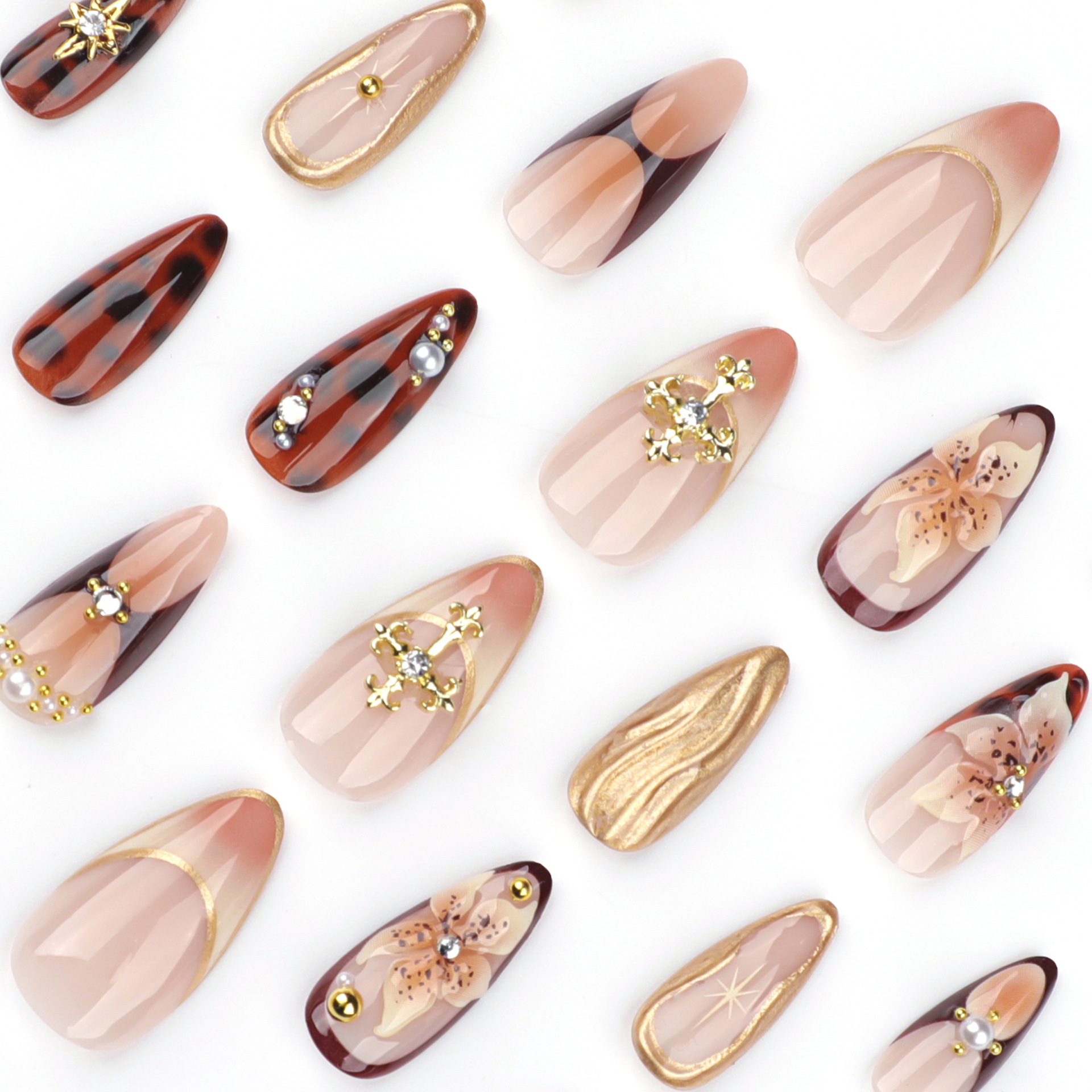 Wholesale Custom Press on Nails Almond Mechanical Nail Exquiste Long Style - Image 3