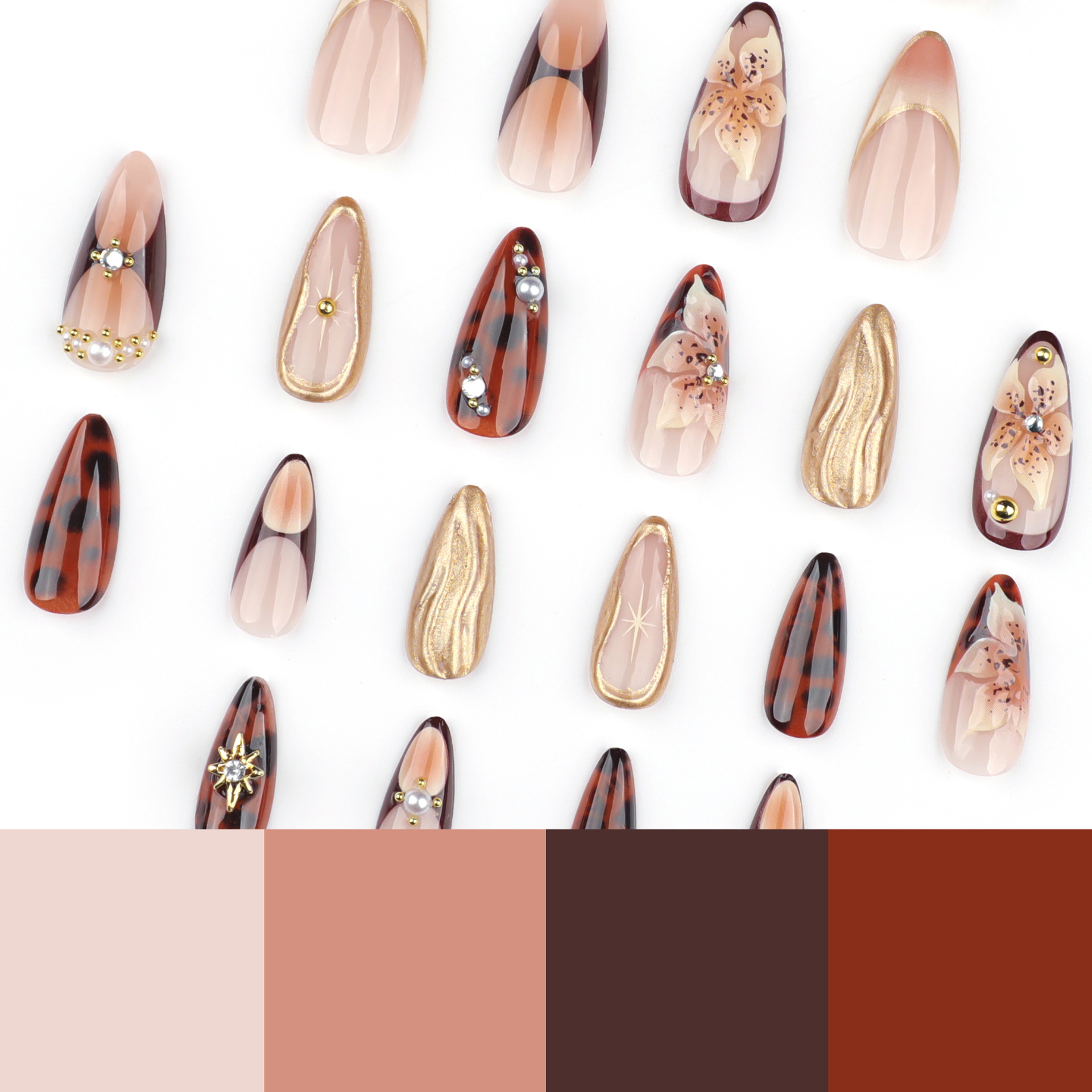 Wholesale Custom Press on Nails Almond Mechanical Nail Exquiste Long Style - Image 4