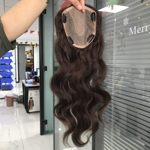 25 Costomized Wholesale Bulk Sale Factory High Quality Human Hair 14×16 U Part Silk Base Topper Body Wave