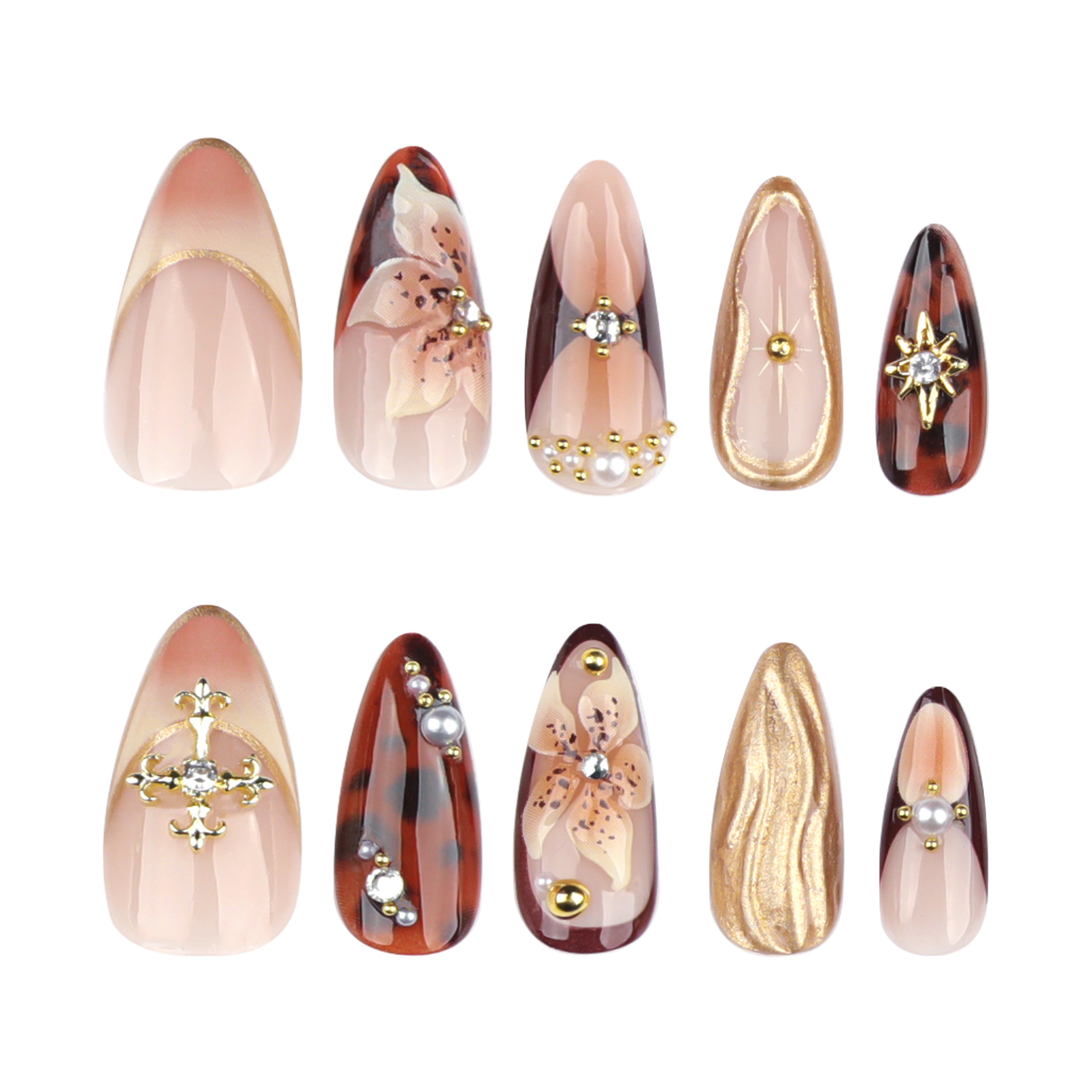 Wholesale Custom Press on Nails Almond Mechanical Nail Exquiste Long Style - Image 2