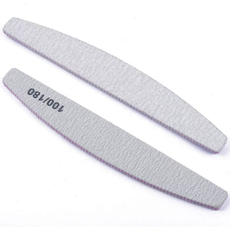 Grit Sandpaper Nail File Half Moon Disposable Nail File Double Sided Emery Boards - Image 2