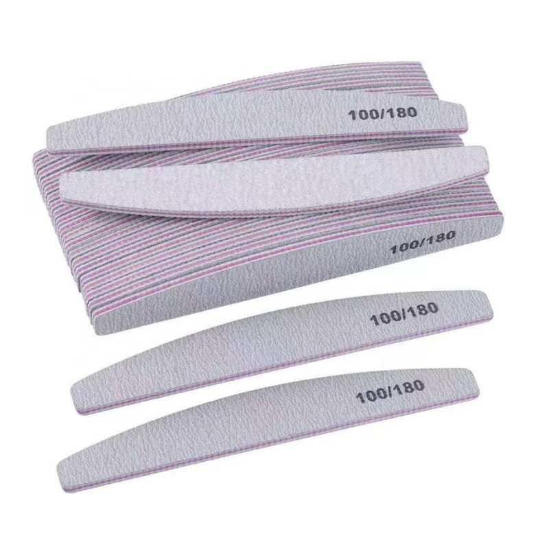 Grit Sandpaper Nail File Half Moon Disposable Nail File Double Sided Emery Boards - Image 4