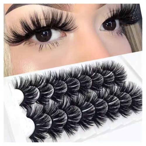 28 Costomized WholesaleSynthetic Hair Full Strip Eyelashes Long Dramatic 3D Artificial Mink False Eyelash