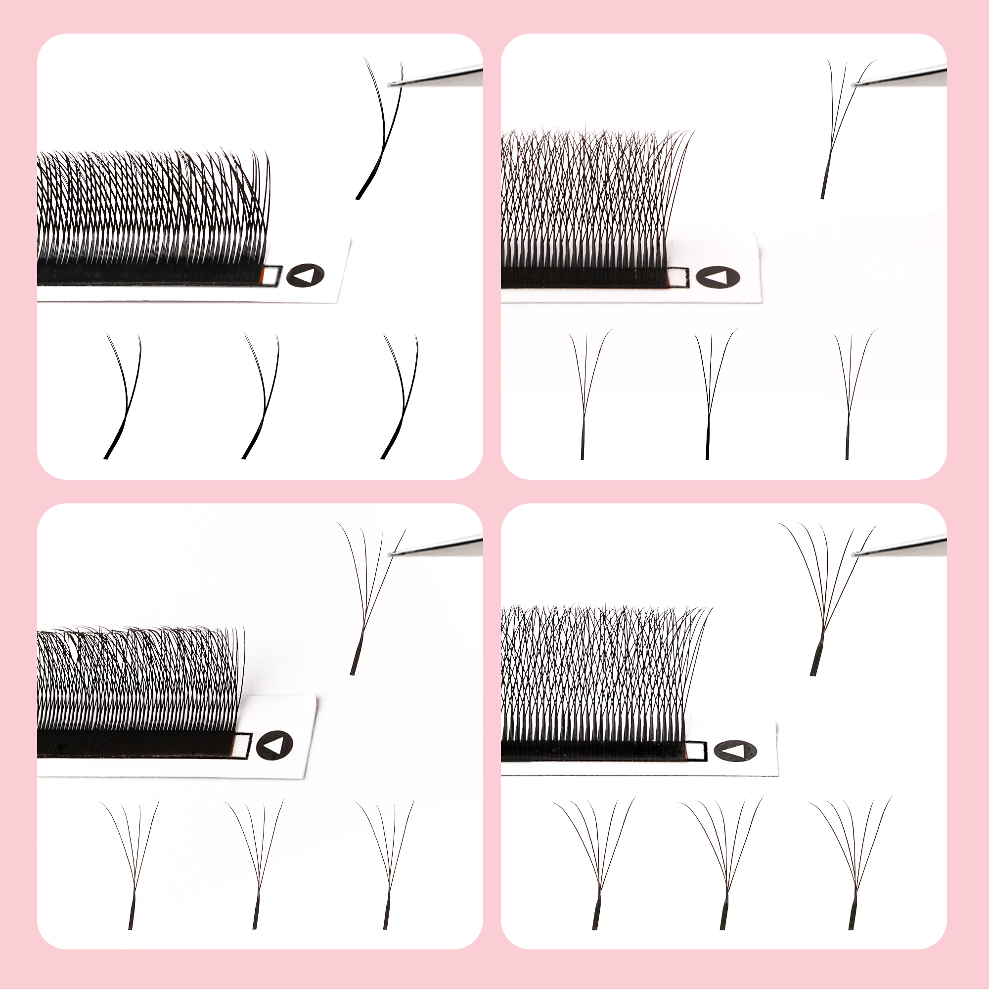 Costomized Wholesale YY Lashes 3D 4D 5D Narrow Shape Eyelash Extensions - Image 2