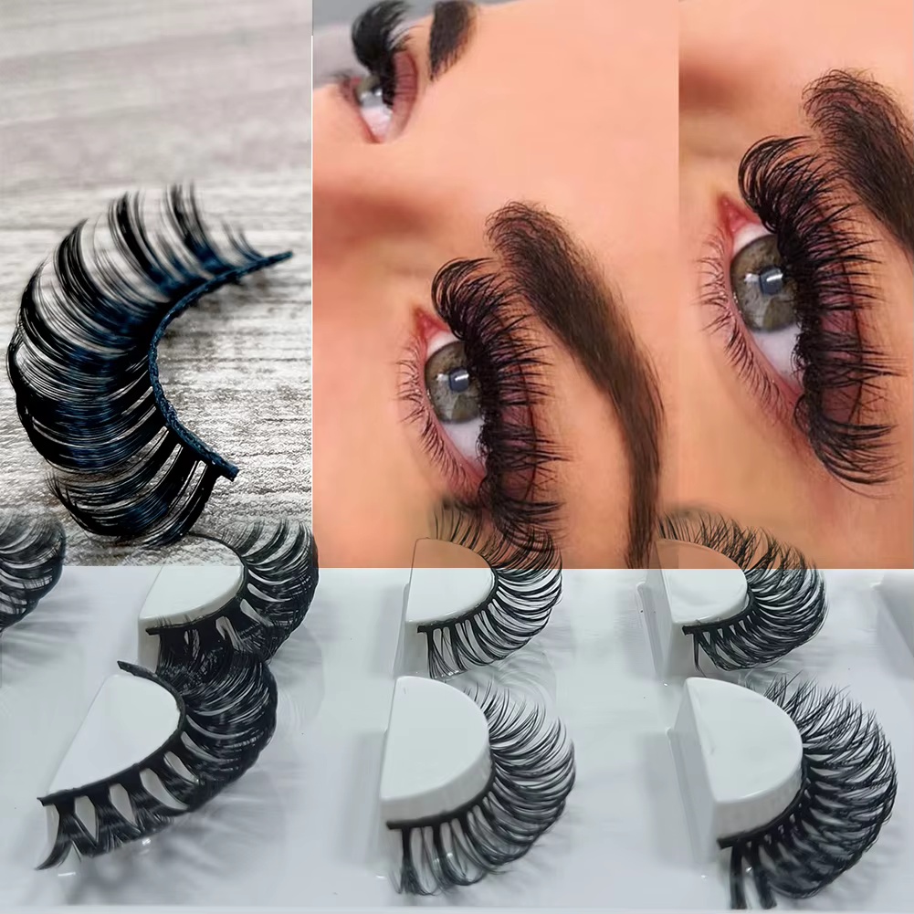 Costomized WholesaleSynthetic Hair Full Strip Eyelashes Long Dramatic 3D Artificial Mink False Eyelash - Image 2