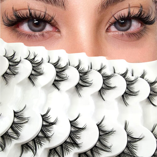 36 Costomized Wholesale Synthetic Hair False Eyelashes Natural Look Fox Eye