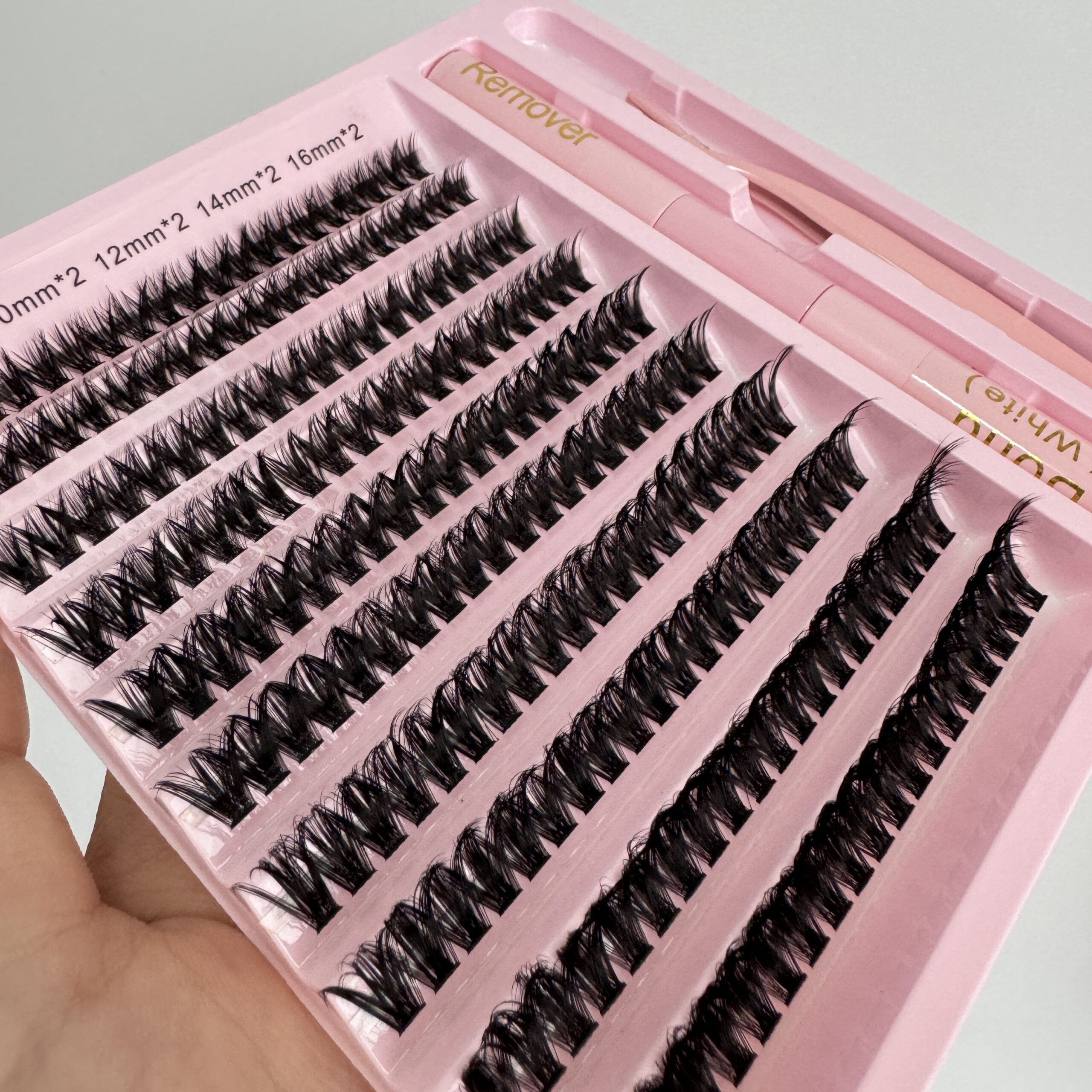 Wholesale Custom Logo Cluster Lashes Handmade DIY Lash Extensions Kit Fluffy Cluster Lashes - Image 2