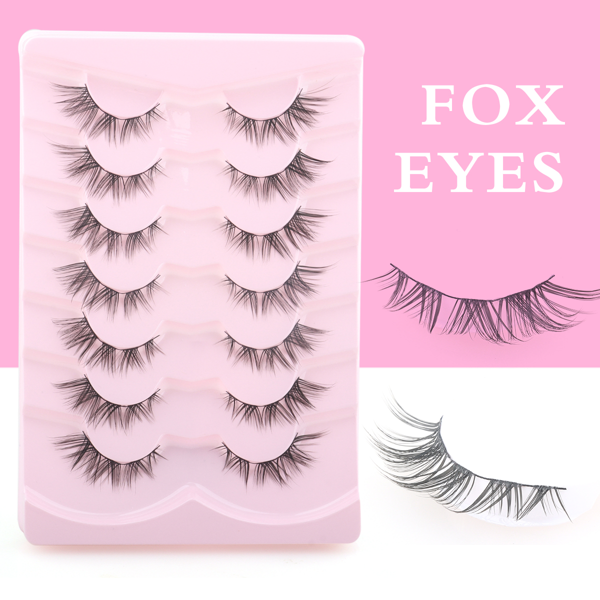 Costomized Wholesale Synthetic Hair False Eyelashes Natural Look Fox Eye - Image 3
