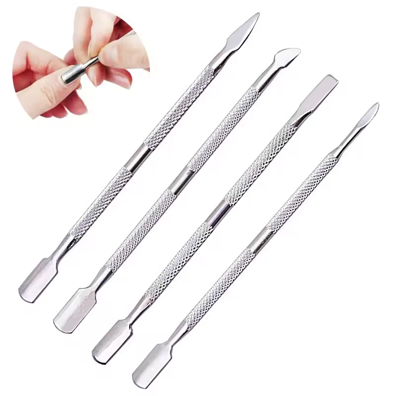 High Quality Stainless Steel Nail Pruning Implement Personal Care Nail Clippers ,Double Ended Nail Cuticle Pusher - Image 3