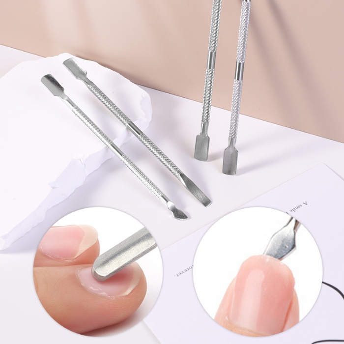 High Quality Stainless Steel Nail Pruning Implement Personal Care Nail Clippers ,Double Ended Nail Cuticle Pusher - Image 5