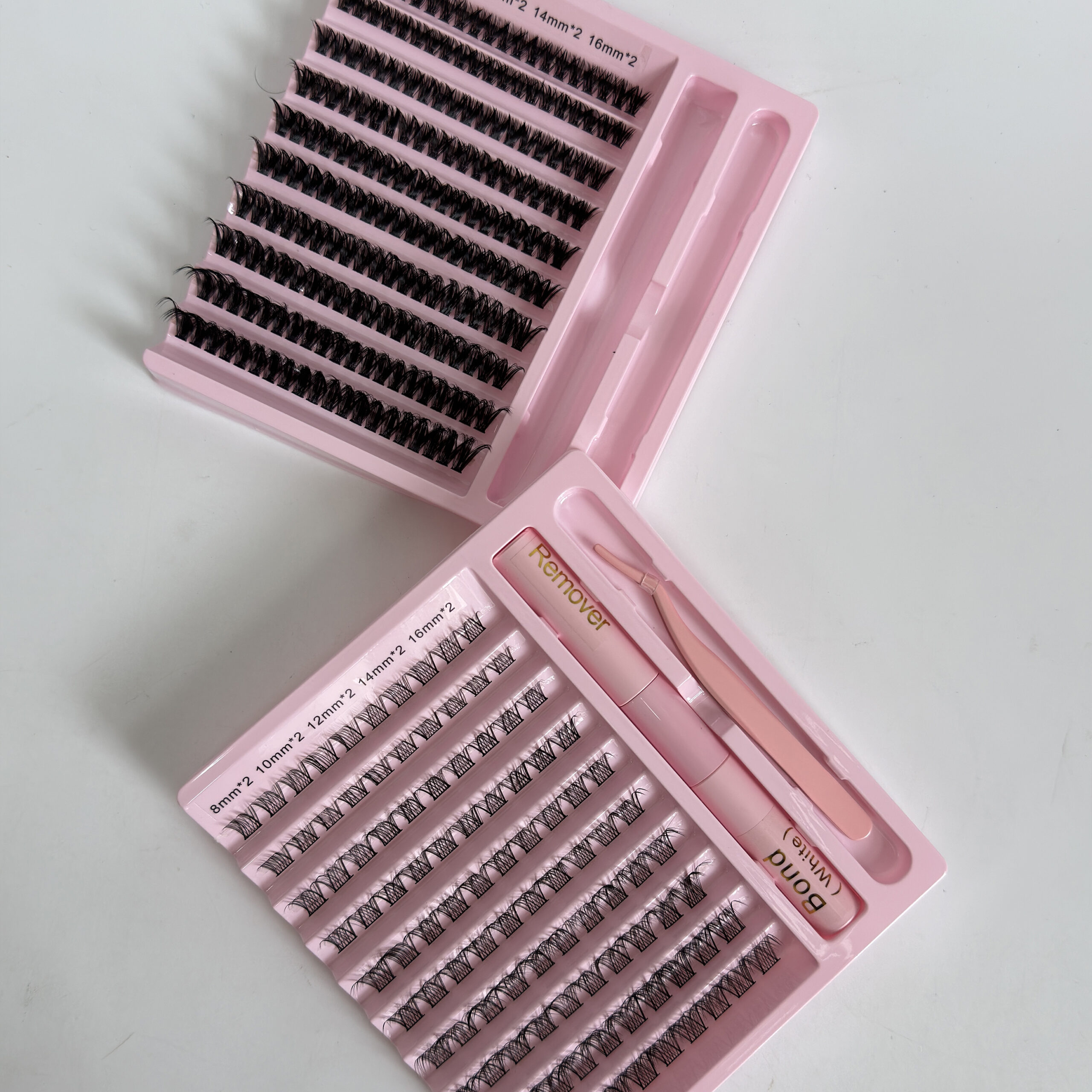 Wholesale Custom Logo Cluster Lashes Handmade DIY Lash Extensions Kit Fluffy Cluster Lashes