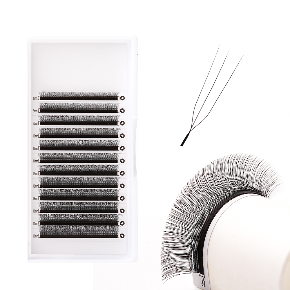 Costomized Wholesale U Shaped PBT Individual Natural Volume Lashes Eeylash Extensions
