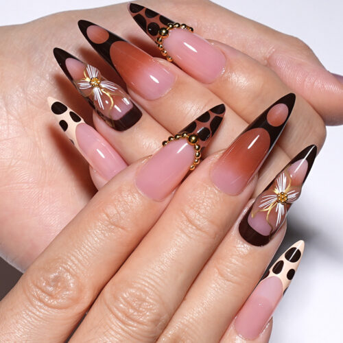 42 Wholesale Custom Press on Nails Long Stiletto Mechanical Nail