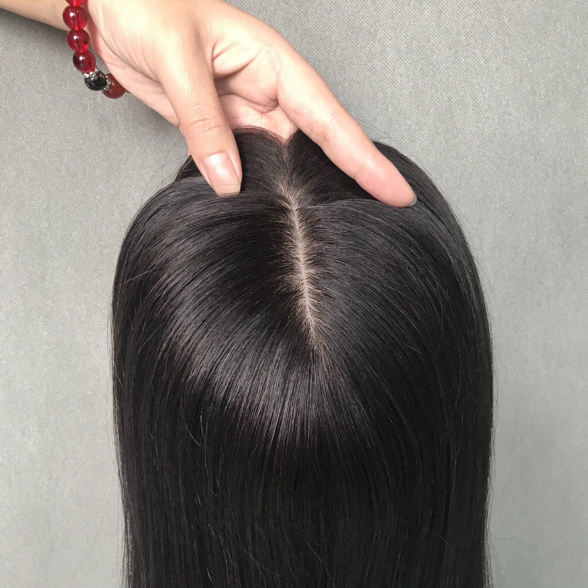 Costomized Wholesale Bulk Sale Factory High Quality Human Hair 13×14 Mono Topper Straight - Image 3