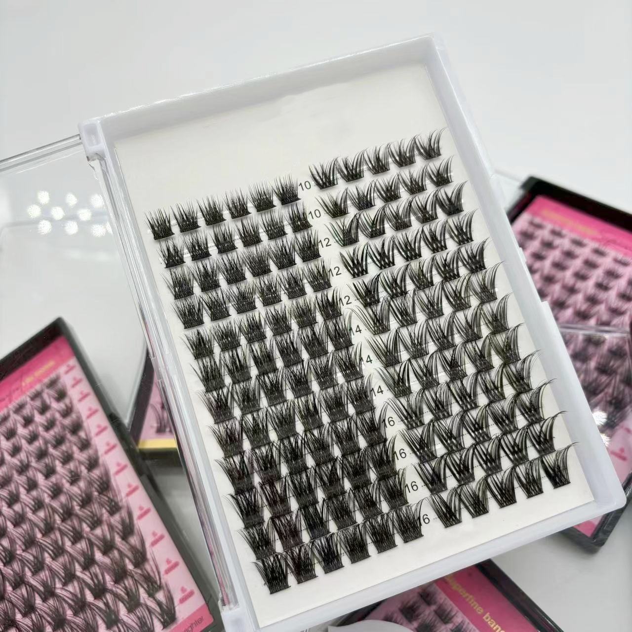 Customized Segmented Eyelashes Cluster Mixed Sizes 8-16mm Diy Lash Extensions Private Label Cluster Lash - Image 3