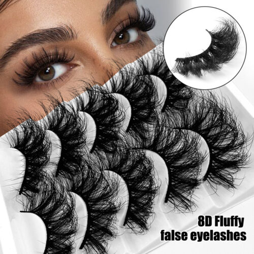 5 Costomized Wholesale Synthetic Hair High Quality High Mink Hair False Eyelashes
