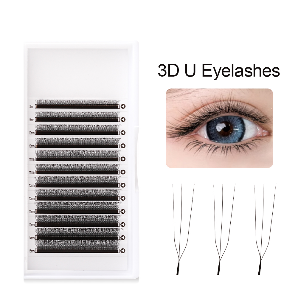 Costomized Wholesale U Shaped PBT Individual Natural Volume Lashes Eeylash Extensions - Image 2