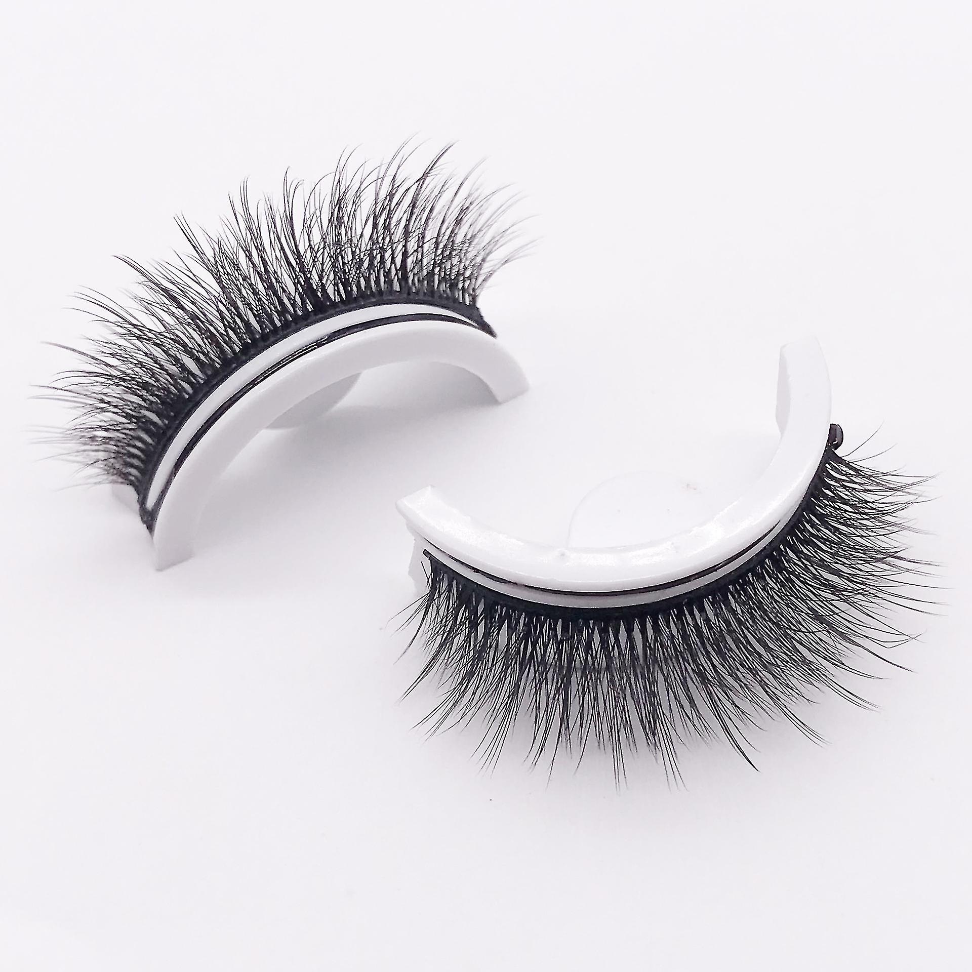 Costomized Wholesale Wispy 3D False Eyelashes Self Adhesive Lashes Press on Lashes No Glue - Image 2