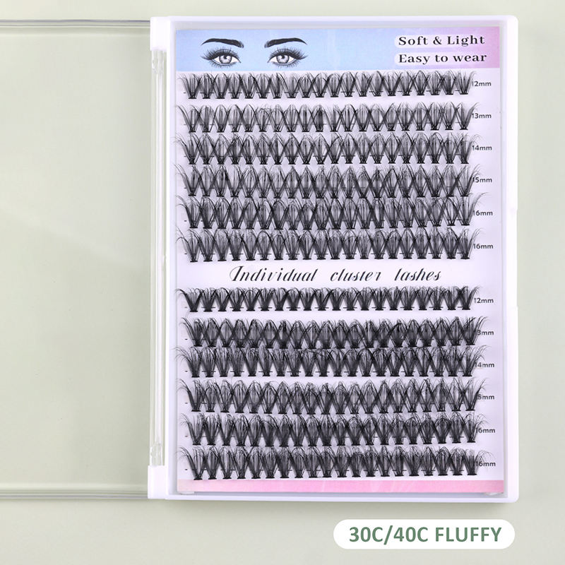 Wholesale Lashes Cluster Lash Cluster Kit Custom Logo Natural Soft Lashes Clusters Supplier - Image 2