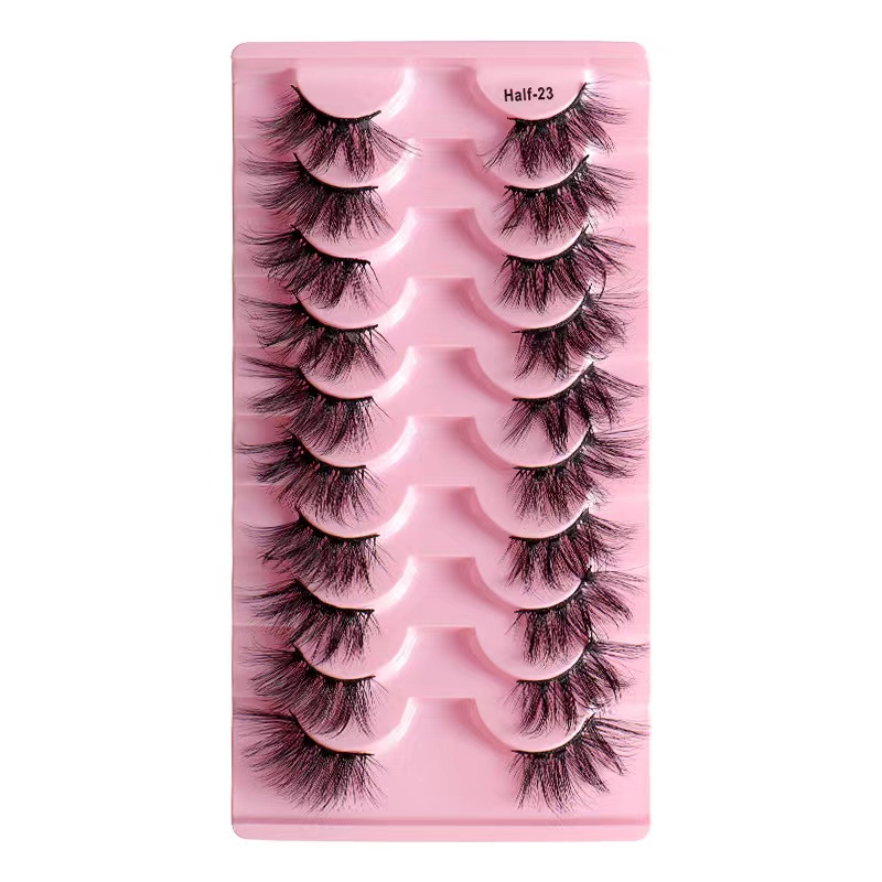 Wholesale Half Lashes Natural False Eyelashes Wispy Long Make up Faux 3d Mink Lashes Eyelash - Image 3