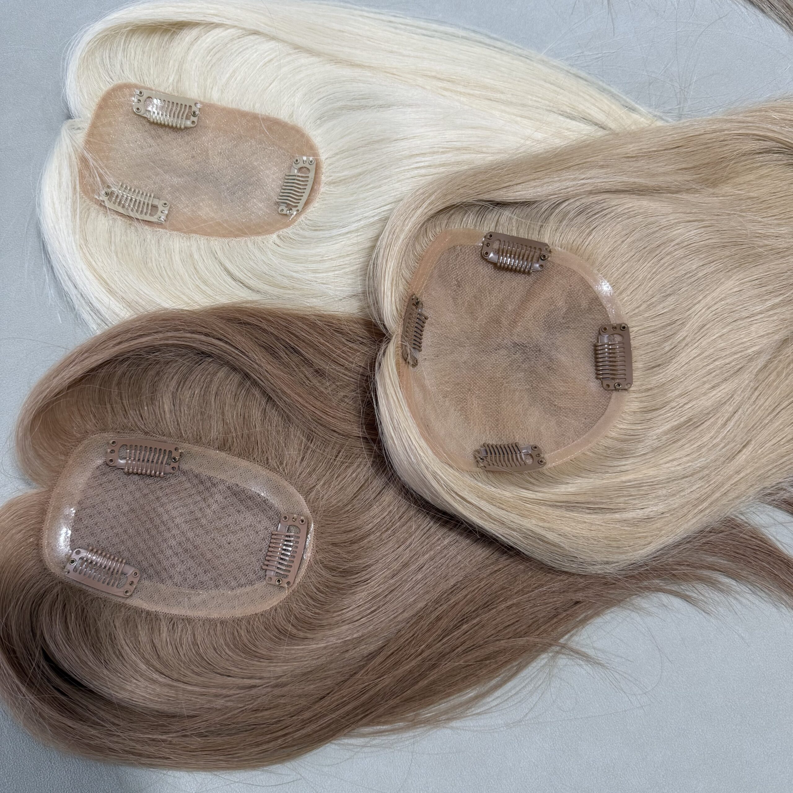 Costomized Wholesale Virgin Human Hair Topper 7×11 Mono Topper Straight - Image 2