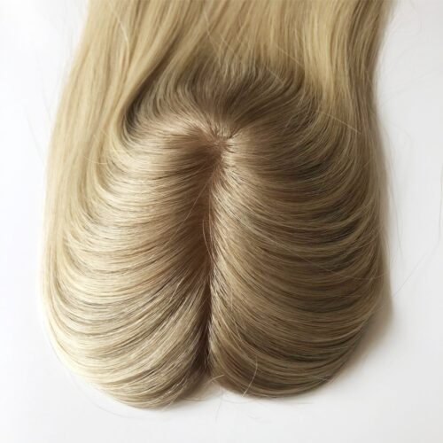 6 Costomized Wholesale Bulk Sale Factory High Quality Human Hair 8×13 Silk Base Topper Straight