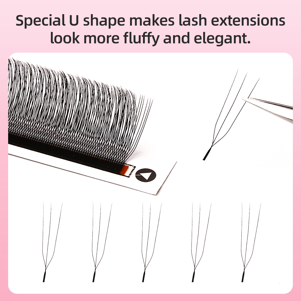 Costomized Wholesale U Shaped PBT Individual Natural Volume Lashes Eeylash Extensions - Image 4