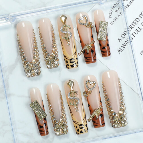65 Wholesale Custom Press on Nails Long Square Handmade Nail