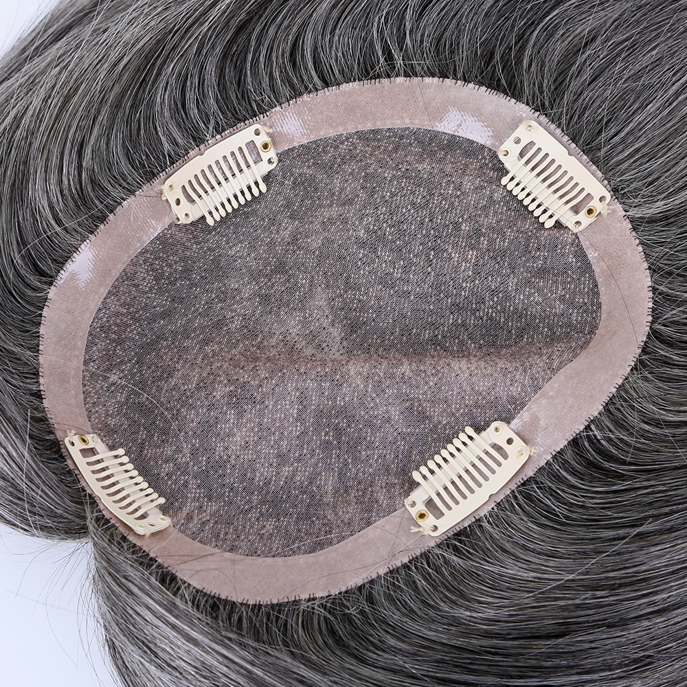 Costomized Wholesale Bulk Sale Factory High Quality Human Hair 9×14 Mono Topper Straight - Image 5