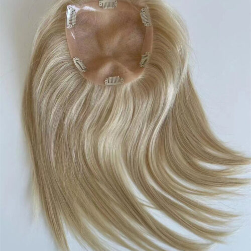 82 factory customized human virgin hair 13×15 mono topper Bulk Sale Straight