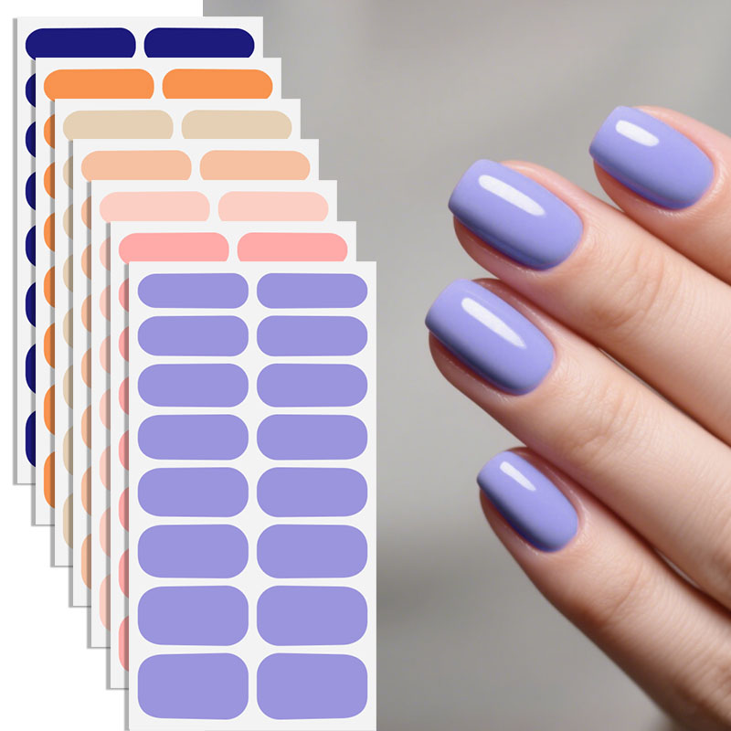 Hot Nail Full Sticker Cover Wraps Thin Self-adhesive Nail Stickers for Nail Wraps - Image 2