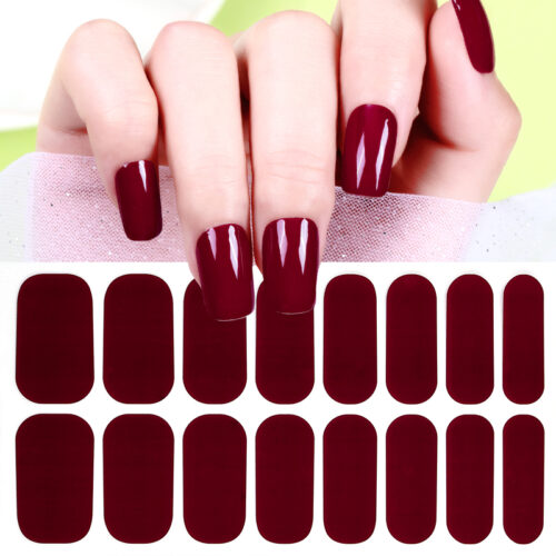 90 Hot Nail Full Sticker Cover Wraps Thin Self-adhesive Nail Stickers for Nail Wraps