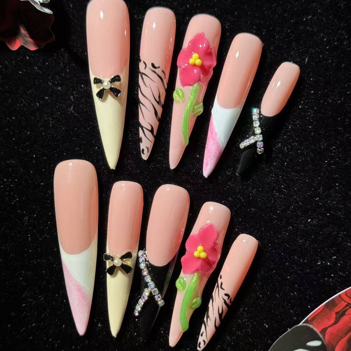 Wholesale Custom Press on Nails Long Stiletto Handmade Nail - Image 3