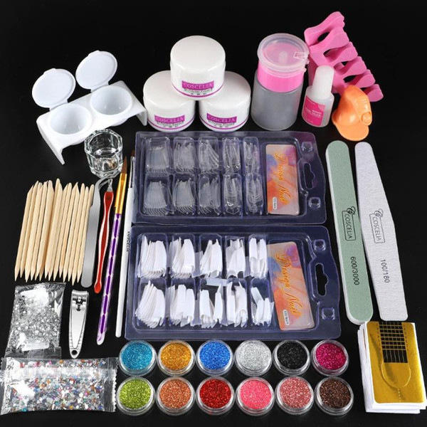 Beauty Nail Supplies Nail Art Acrylic Powder Wholesale Acrylic Powder with UV/LED Lamp Drill Full Nail Acrylic Set Acrylic Nails Kit - Image 2