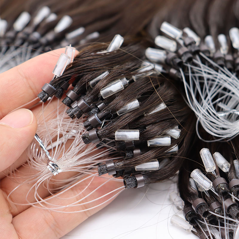 Wholesale High Quality 100% Virgin Human Hair Micro Ring Extensions Straight - Image 3