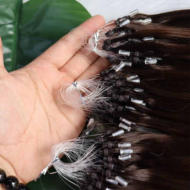 Wholesale High Quality 100% Virgin Human Hair Micro Ring Extensions Straight - Image 5